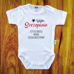 Body krótki rękaw wujku czy zostaniesz moim ojcem chrzestnym? moocha białe