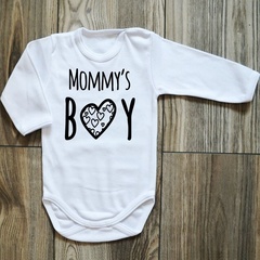 Body długi rękaw mommy’s boy moocha białe