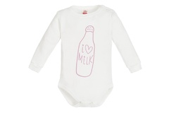 Body z długim rękawem milk girl makoma druk