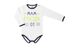Body z długim rękawem sito mam roczek dz1 makoma różowy