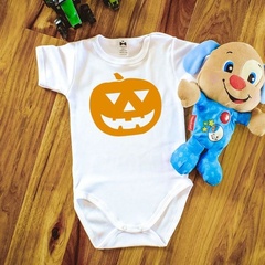 Body krótki rękaw na halloween dynia moocha białe