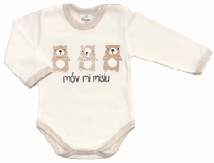 551219140 body z długim rękawem mów mi misiu oscar kids