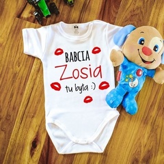 Body krótki rękaw babcia tu była z imieniem moocha białe