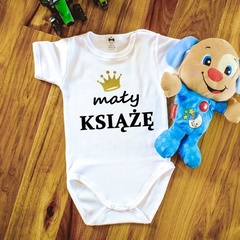 Body krótki rękaw mały książe moocha białe 