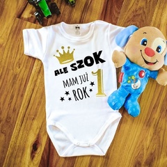 Body krótki rękaw ale szok mam już rok! moocha białe 