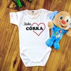 Body krótki rękaw jaka mama taka córka moocha białe