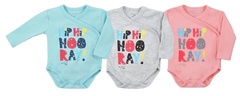 Body rozpinane hip-hip koala- różowy