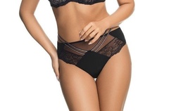 K 539 glossy biustonosz push-up gorsenia czarny