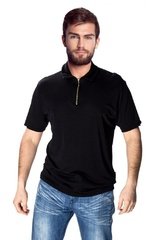6319 koszulka t-shirt polo zip james bradley czarny
