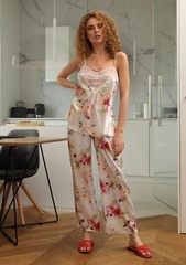 Flowers komplet damski piżama dkaren - dk-kc 10 biały