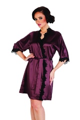 929 kleoree szlafrok damski - plum 