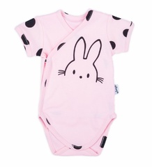 163395 body z krótkim rękawem rozpinane bunny groszki nicol