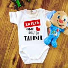 Body krótki rękaw moje serce należy do tatusia moocha białe