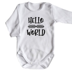 Body długi rękaw hello world moocha czerwony
