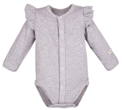 Body z długim rękawem rozpinane simply comfy ewa klucze- szary melanż