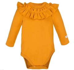 Body z długim rękawem, falbana simply comfy ewa klucze-szary melanż 