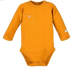 Body z długim rękawem z kieszonką simply comfy ewa klucze- szary melanż
