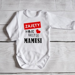 Body długi rękaw moje serce należy do mamusi moocha - czarny