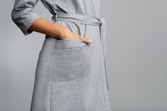Kalia szlafrok damski 3/4rękaw italian fashion- ecru 