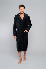 Mimas szlafrok męski z kapturem italian fashion- szary 