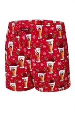 016/13 beer 5 świąteczne bokserki męskie cornette - czerwony