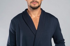 Witold długi szlafrok męski italian fashion- czarny