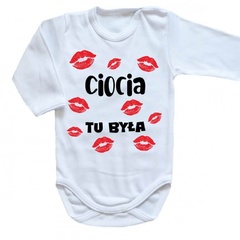 ciocia tu była body długi rękaw moocha biały 