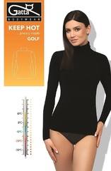 42438s keep hot golf  bluzka damska gatta - czarny