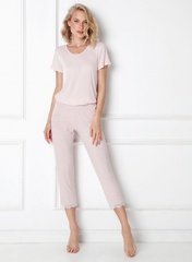 Nancy long piżama damska aruelle pink 