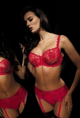Lv-s20 romance biustonosz miękki soft le vernis - czerwony 