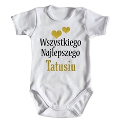 wszystkiego najlepszego tatusiu body krótki rękaw moocha czarny