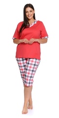 9981 piżama damska plus size doctor nap - hot pink