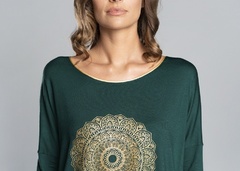 Mandala piżama damska italian fashion- granat 