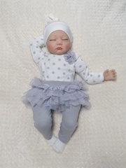 Emily body z długim rękawem bambarillo biały-granatowy 