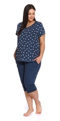 4244 piżama damska plus size doctor nap - deep blue