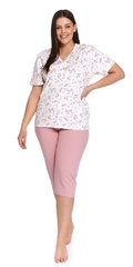 4259 piżama damska plus size doctor nap - papaya