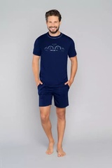 Radar piżama męska krótki rękaw, spodenki italian fashion- granat 