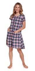 9444 koszula nocna ciążowa i do karmienia doctor nap - red blue