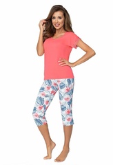 Mila 3/4 piżama damska donna - coral