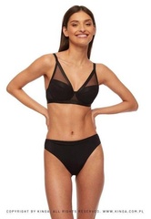 Pu-750 comfort i biustonosz push-up kinga czarny