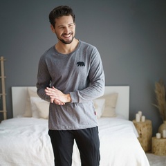 9509 piżama męska doctor nap - dark grey