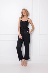 Dominique long piżama damska aruelle - black 