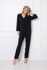 Berthine long piżama damska aruelle - black 