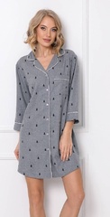 Elaine koszula nocna  aruelle - grey melange