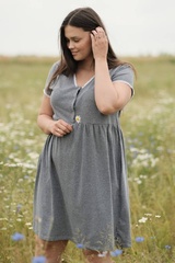 4352 koszula nocna do karmienia doctor nap - dark grey 