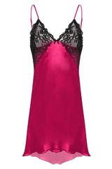 Evelyn halka satynowa koszulka damska dkaren - pink