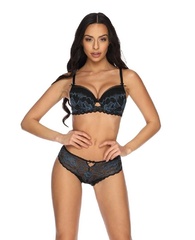 F 3329/5 angel  figi damskie mat czarny-niebieski
