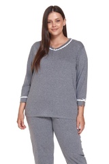 4389 piżama damska doctor nap - dark grey