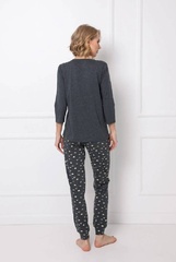 Hanna long piżama damska aruelle - dark grey