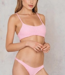 Strój kąpielowy bikini marszczenia kolory modny